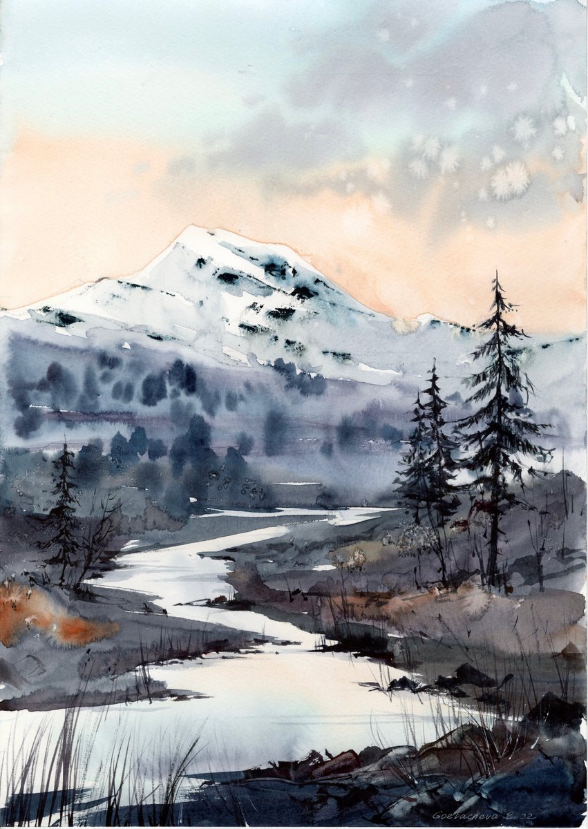 Mountain river #21 by Eugenia Gorbacheva