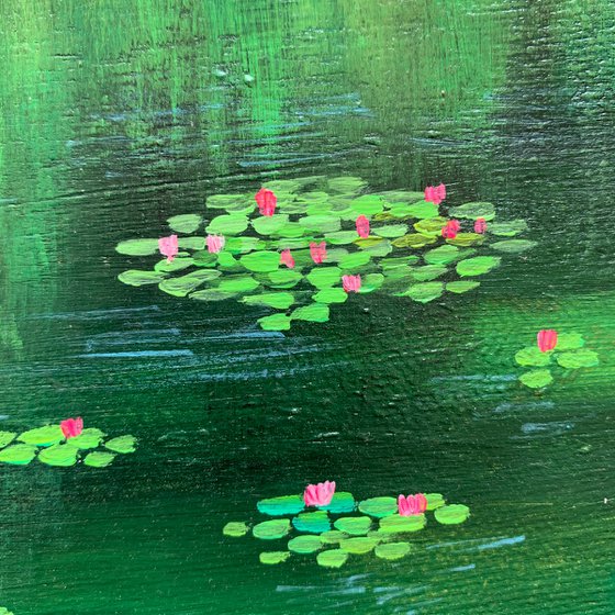 Green pond! Miniature painting