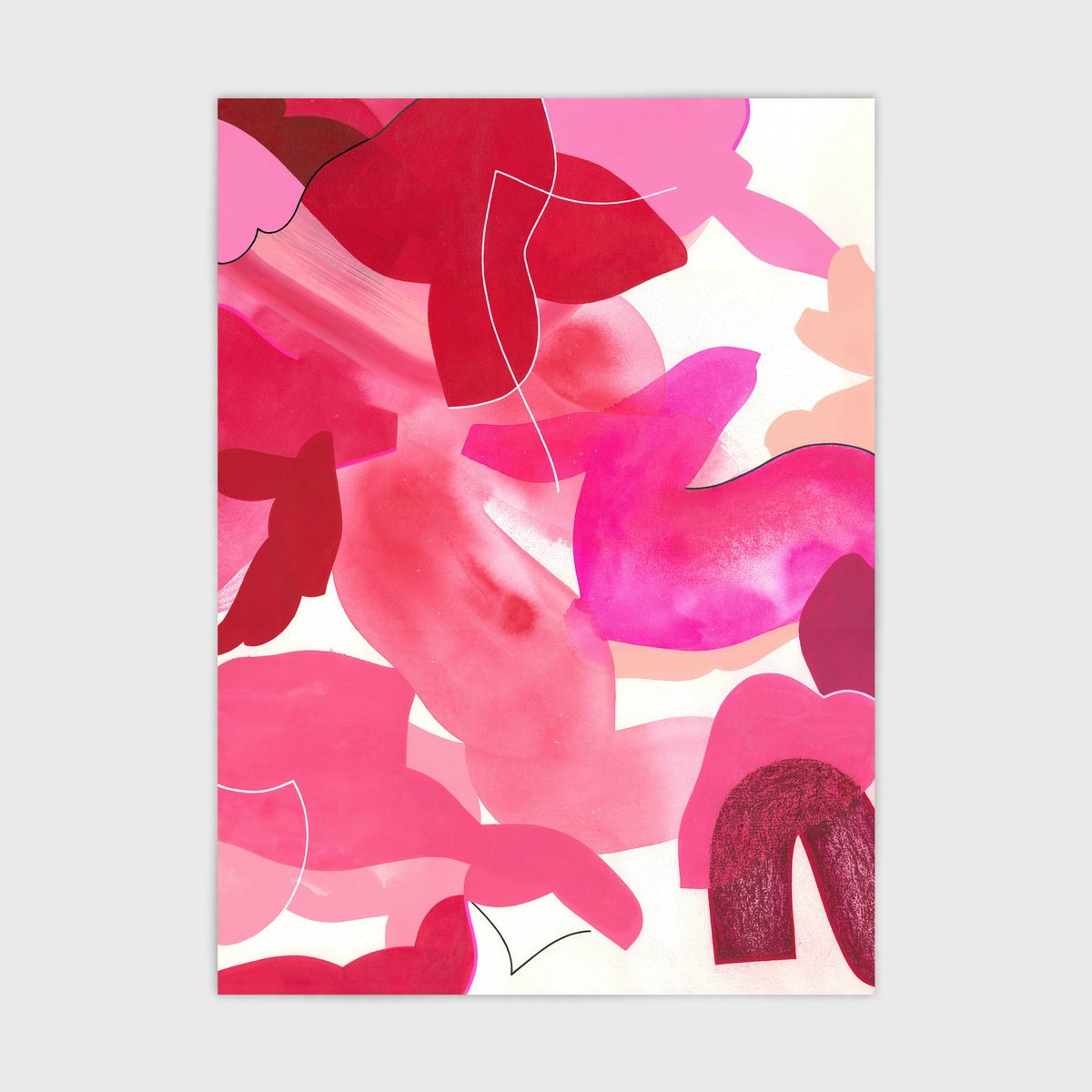 Abstract Painting By Smit Khond, 22 X 30", Agreed Without Saying So, Original Artwork