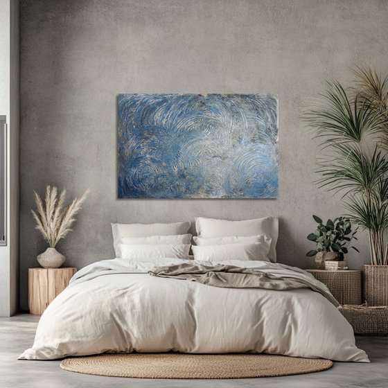 Blue waves 80x120x2 cm