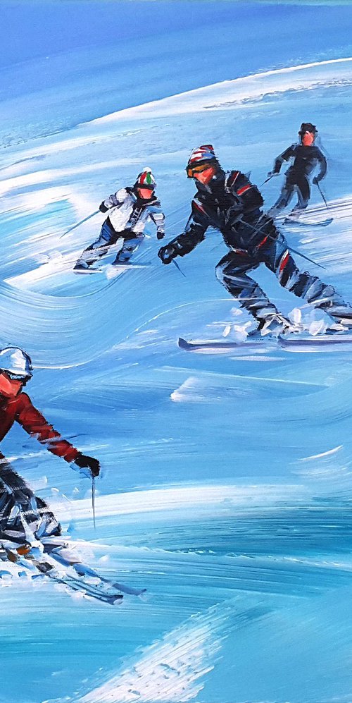 Skiing. Skiers. Winter by Trayko Popov