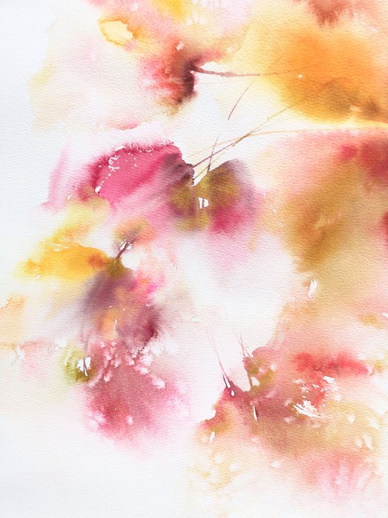 Yellow abstract flowers
