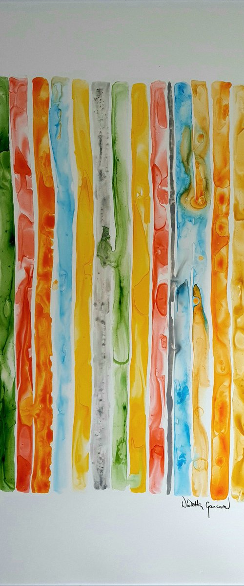 Pastel Stripes by Wioletta Gancarz