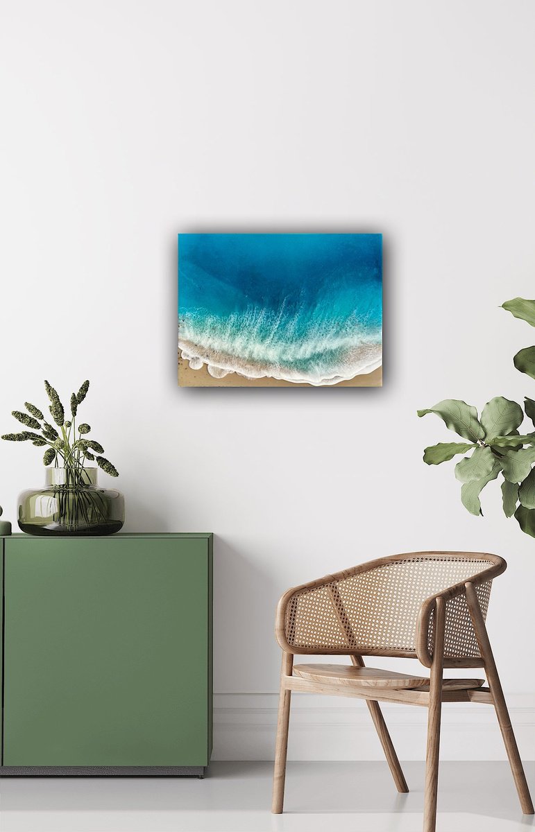 Organic Landscape Painting By Ana Hefco, 19 X 25, Touching Moments, Original Artwork