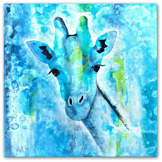 Giraffe in Blue