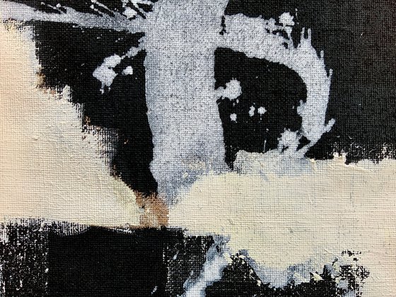 Abstraction No. 122 black & ivory XXL