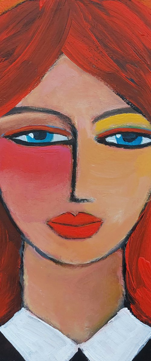 Girl with Red Hair by Nelly van Nieuwenhuijzen