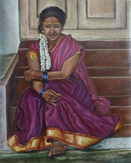 Girl Sitting in the Stairs