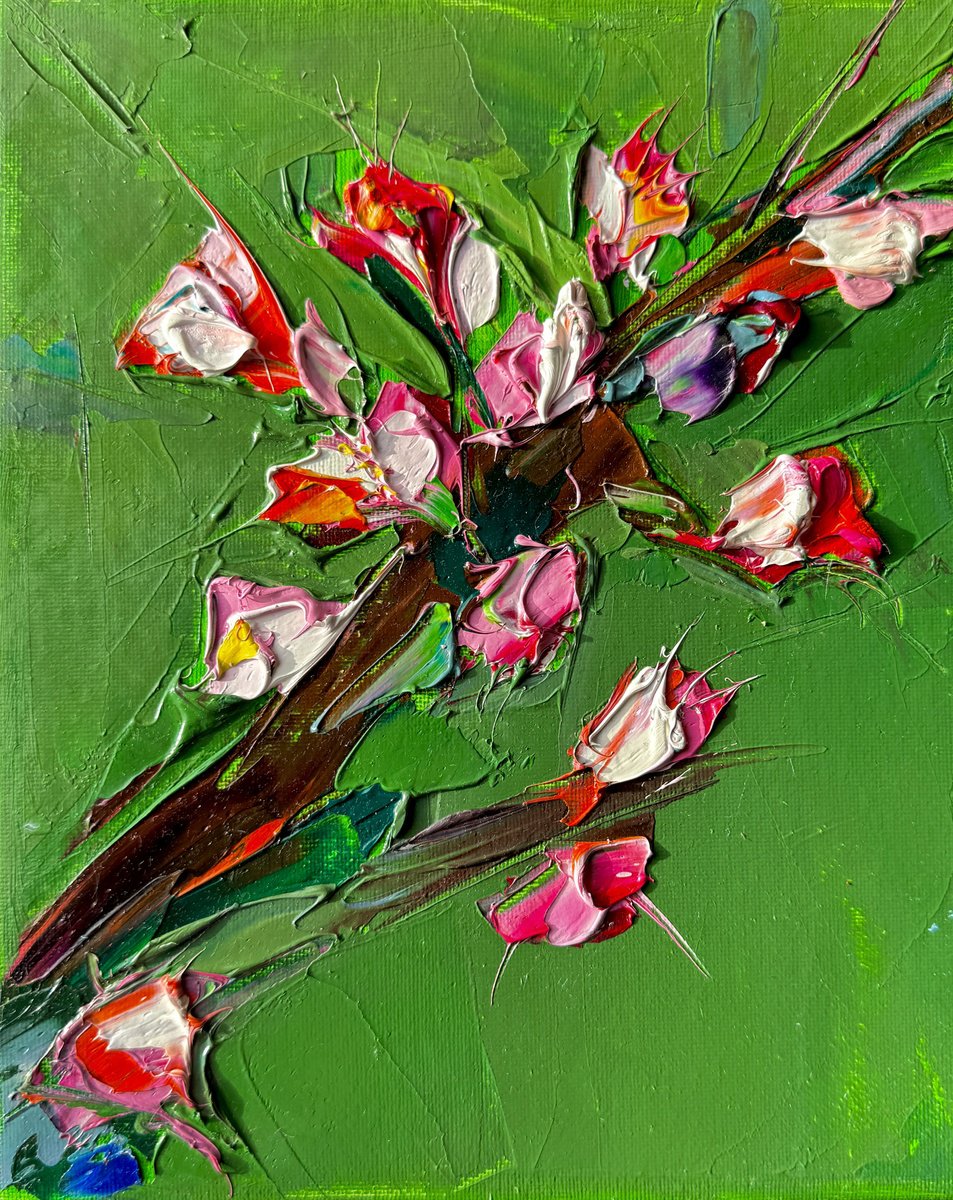Expressive Oil Painting , Tale Of The Spring Blossom By Lina Redford, 8 X 10, Artwork For Sale On Artfinder