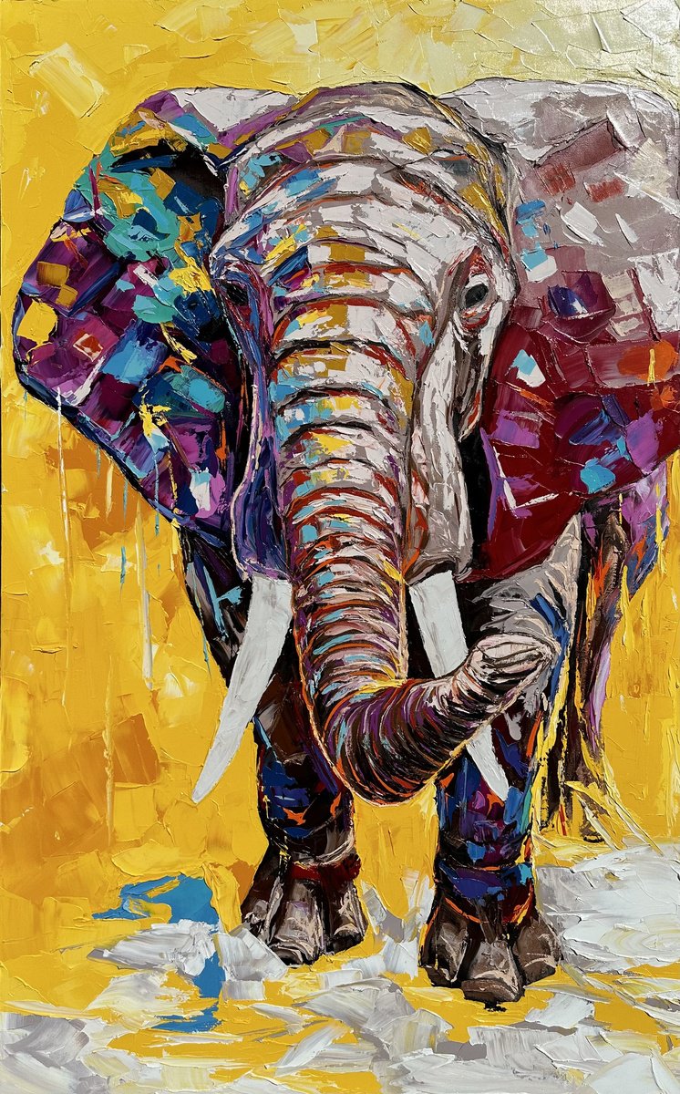 Rainbow Elephant II by Elena Adele Dmitrenko