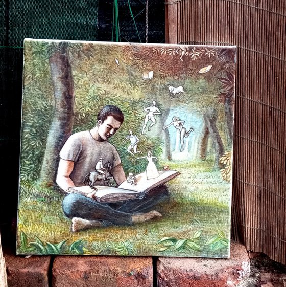 A book in the woods