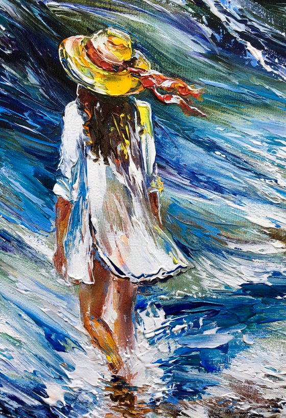 Girl in a straw hat