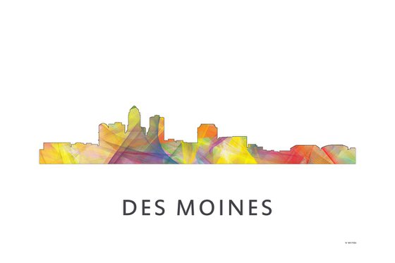 Des Moines Iowa Skyline WB1