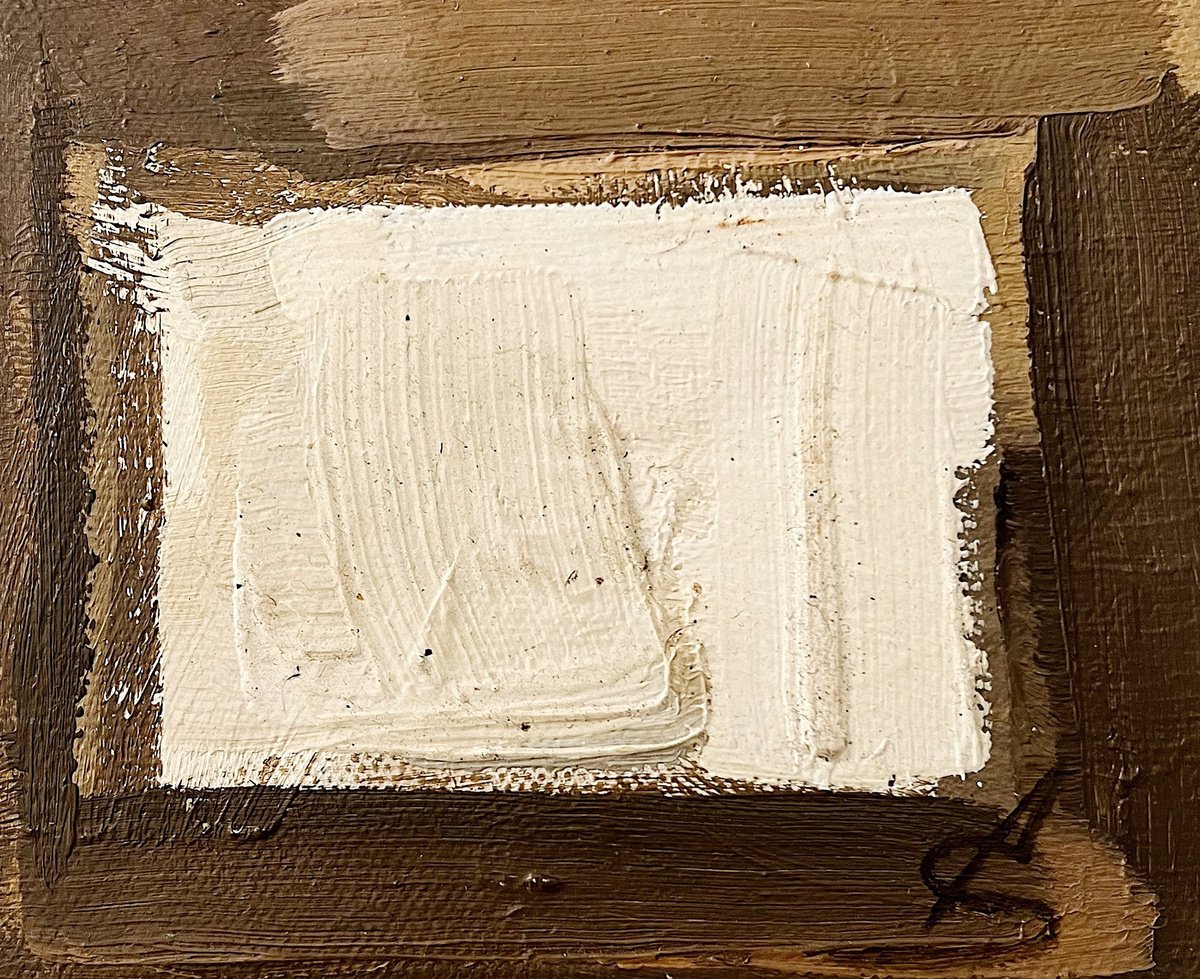 Abstract Oil Painting By Ana Saut, 8 X 7, Catch The Moment 16, Original Artwork