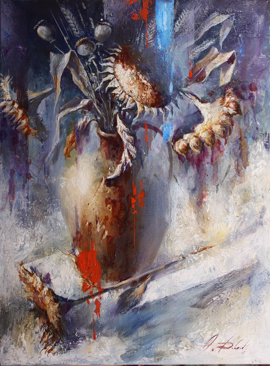 Impressionistic Botanical Oil Painting By Alexandr Dobrodiy, 18 X 24, ??????? ?????????., Original Artwork