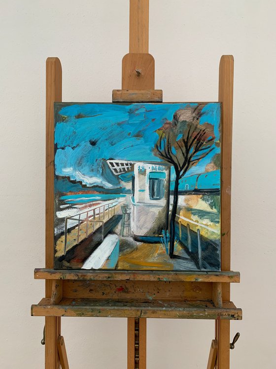 French Riviera. Seaside Kiosk