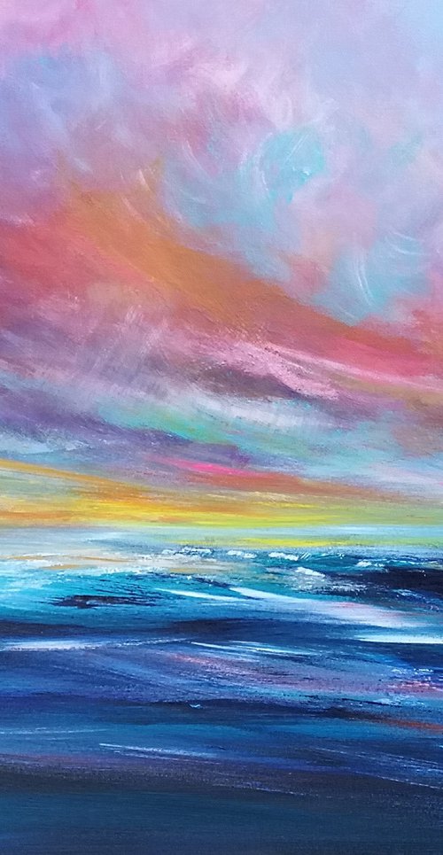 "You Are The Reason" - Cornish Seascape, Art, Skyscape by Mel Graham