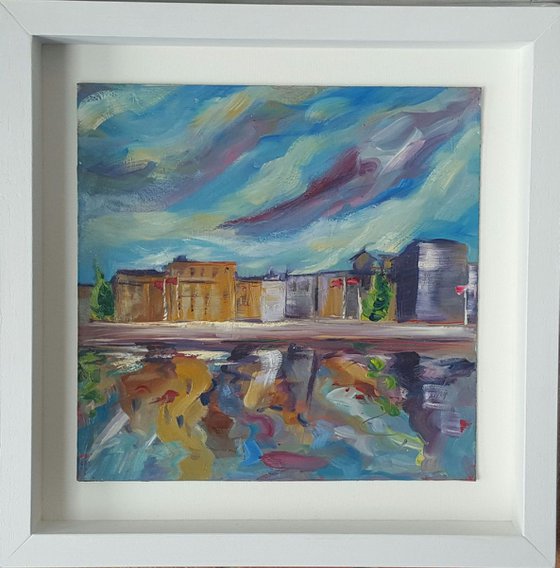 Dublin Liffey reflections, Ireland - FREE SHIPPING