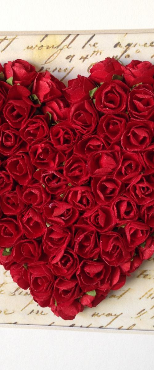 Old letter of Love, 2015 Heart of Roses by Hernan Reinoso