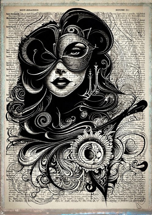 Venetian Petal Passion: Masked Muse by Jakub DK - JAKUB D KRZEWNIAK