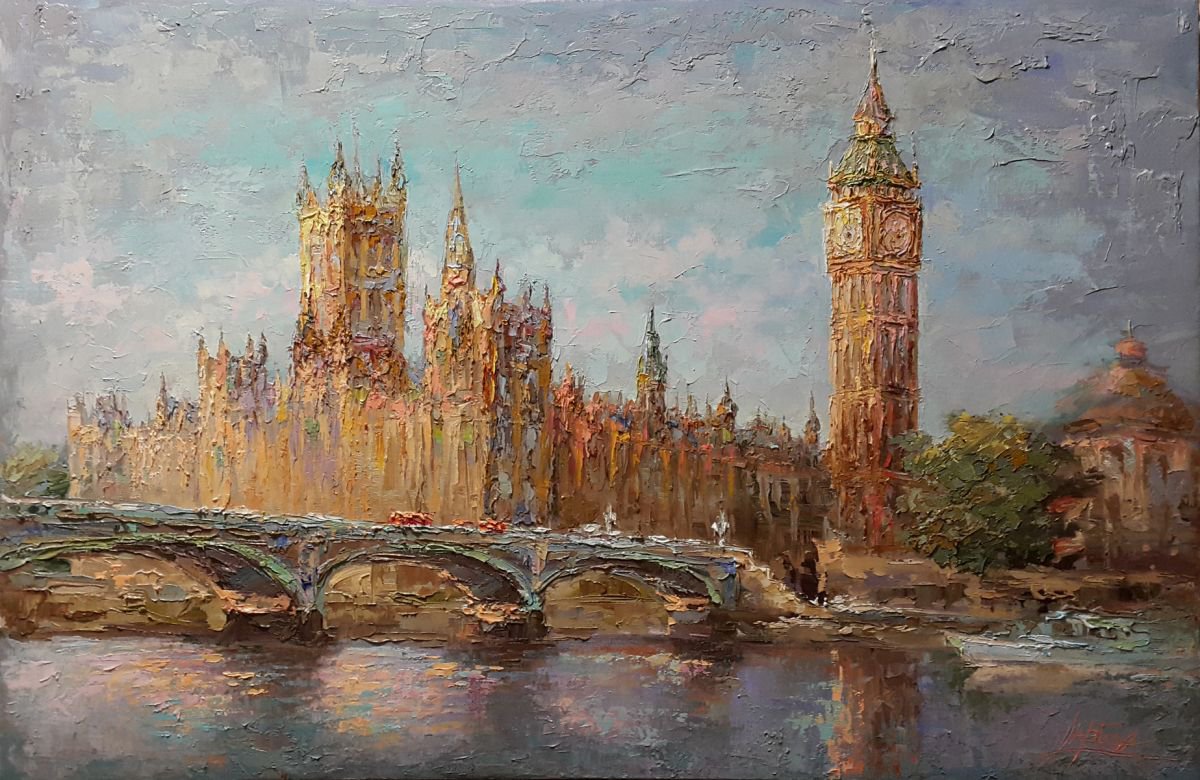 London painting. Вестминстерский дворец картина. Лондон Вестминстерский дворец в живописи ретро акварели. Живопись маслом Лондон. Современная живопись Великобритании.