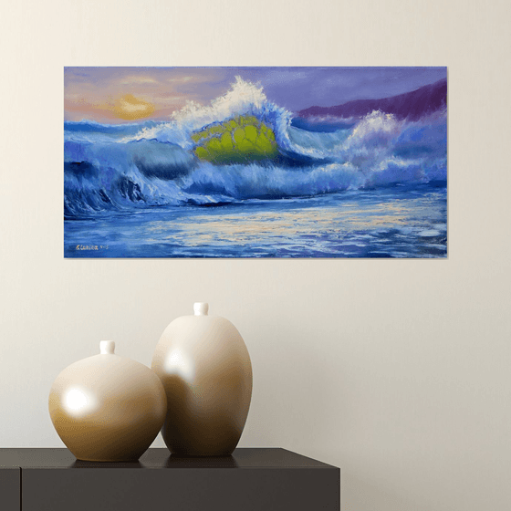 Oceanic Surge: Emerald Light Study (2015)