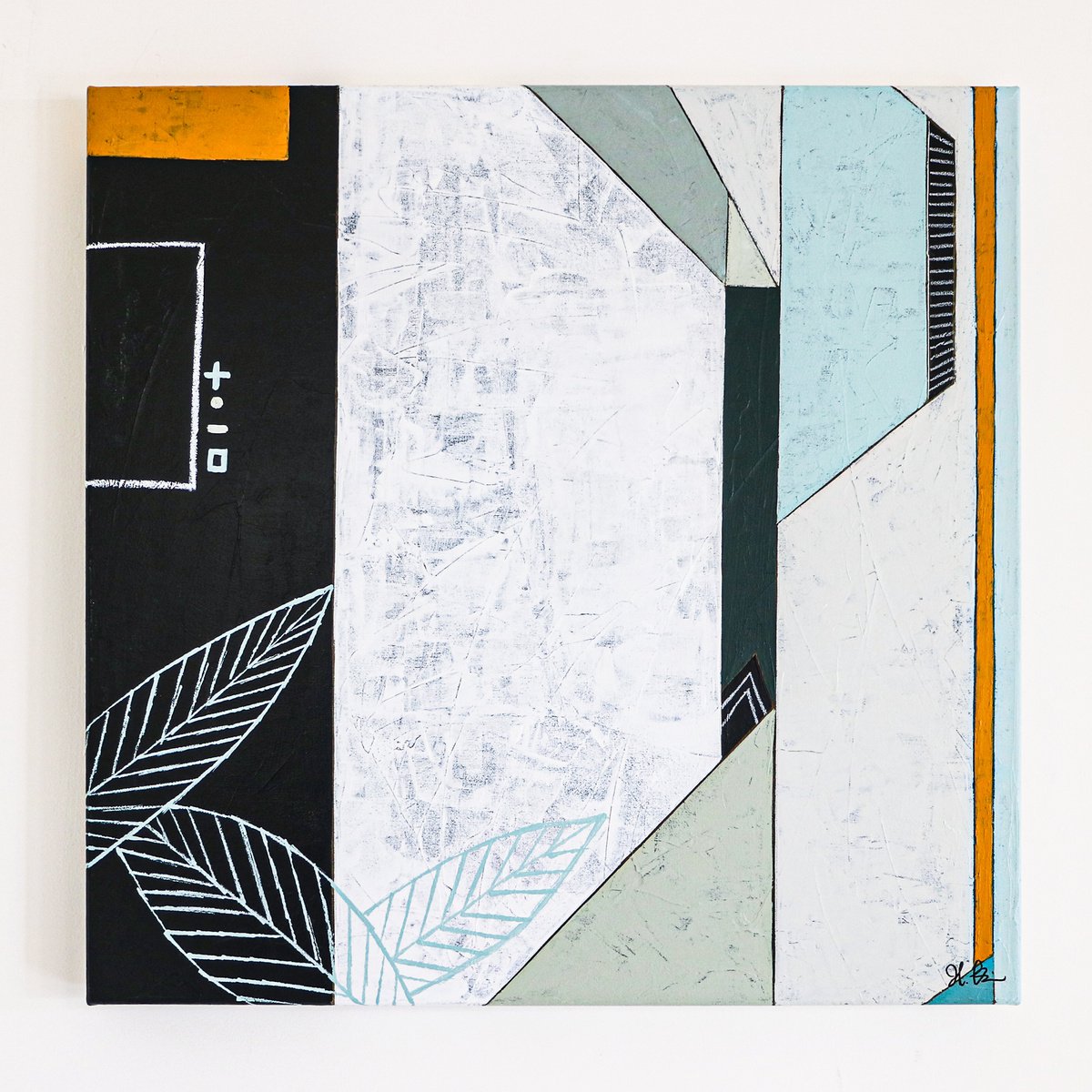 Abstract Painting - Code 32 (Original, 30x30 | 76x76 cm) by Hyunah Kim