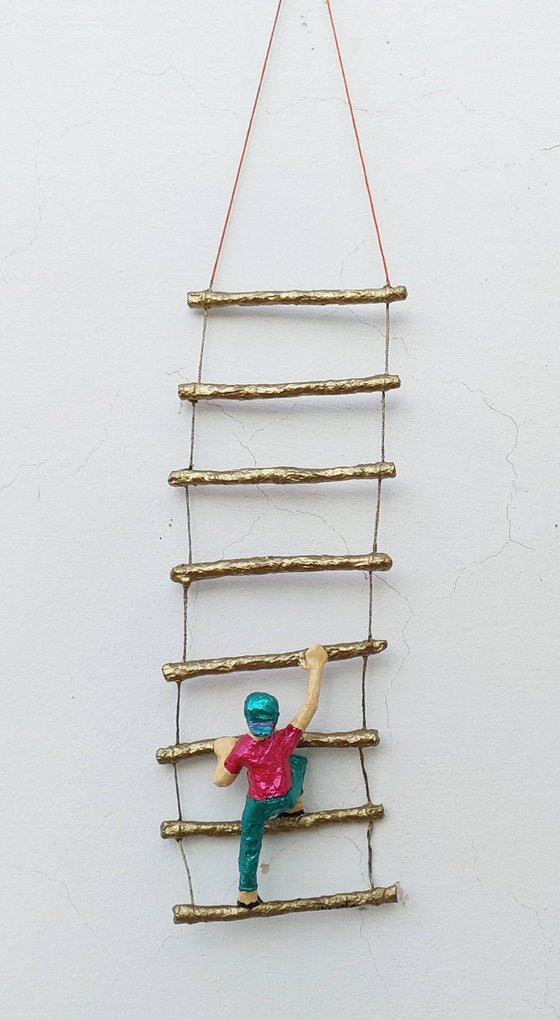 Girl Climbing Ladder