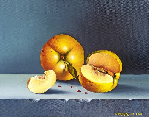 Still life with quince by Sergei Miqaielyan