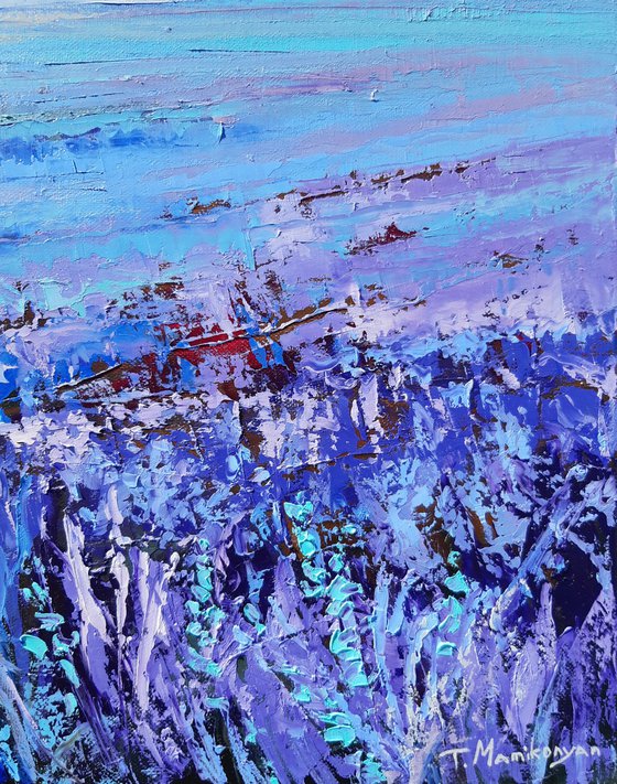 Purple Field 50x70cm.