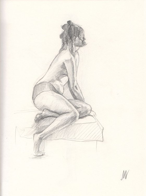 Sketch of Human body. Woman.35