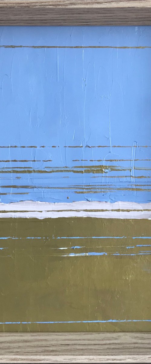 Interior Art Abstract painting “seaside sunset” by Leysan Khasanova