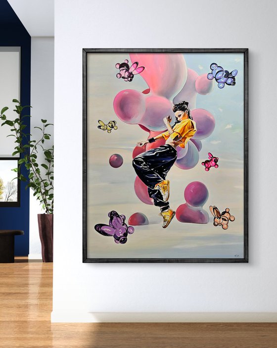 Tiktok Girl Dancing - Right part of diptych