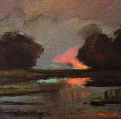 Lake and Pink Sky by Andre Pallat