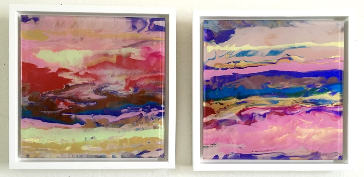 Abstract Painting Contemporary Original art on Plexiglass One of a kind Framed Ready to... by Vahe Yeremyan
