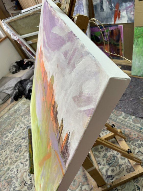 Landschaft mit der Burg Madenburg