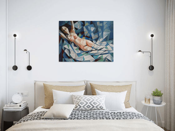 Dream(60x80cm, cubism, oil painting, ready to hang)