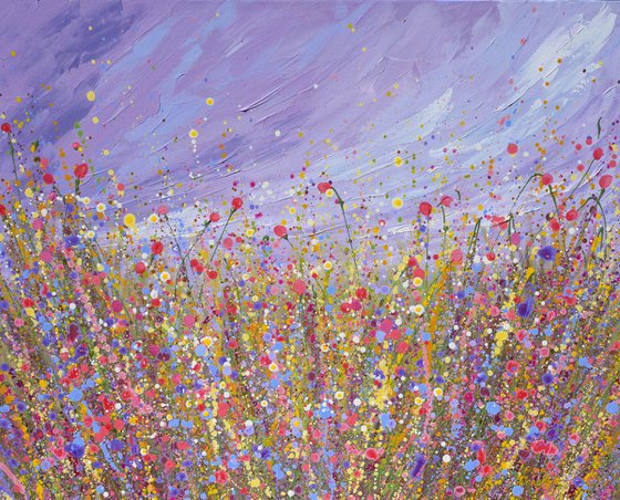 Lavender Haze Garden - Floral Painting