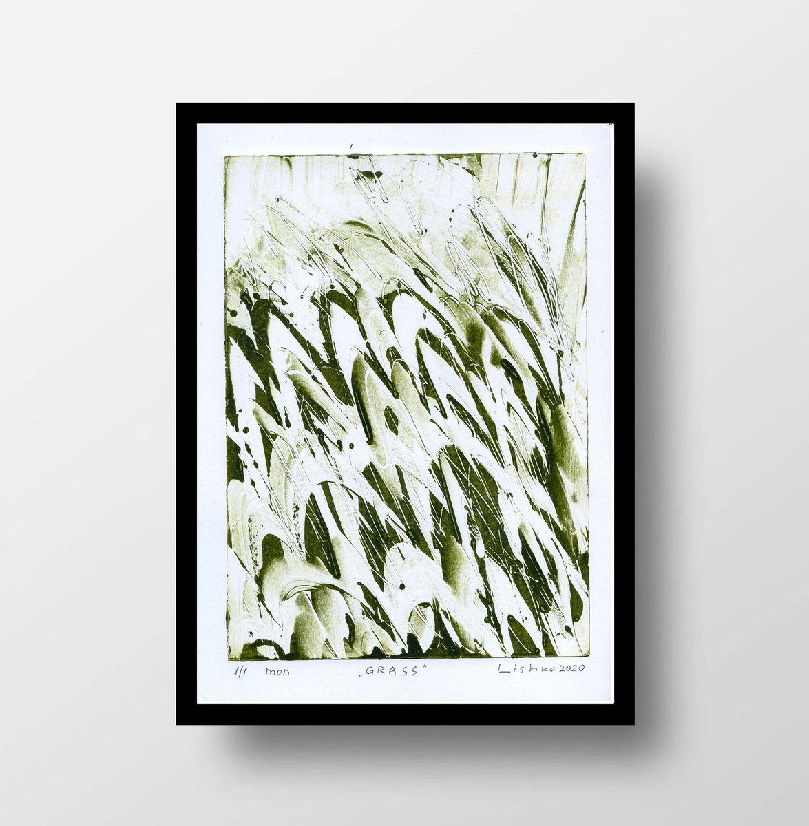 Expressive Botanical Limited Edition Print By V. Lishko, 8 X 12", Grass, Original Artwork