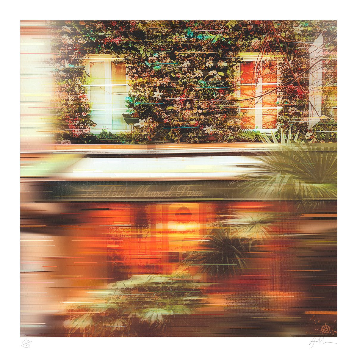 Photorealistic Cityscapes Giclee Print By Anil Mistry, 28 X 28, Le Petit Marcel, Original Artwork