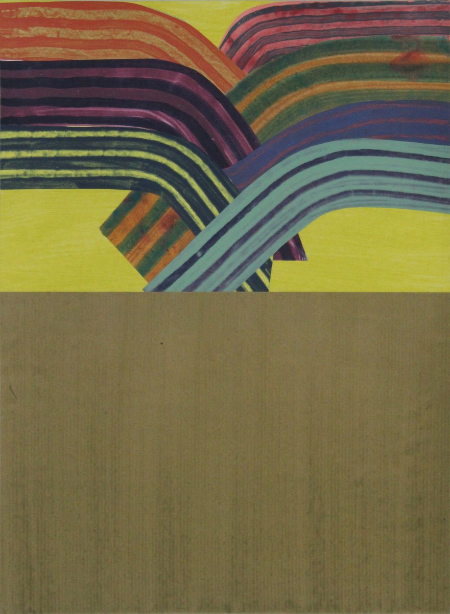 Abstract Acrylic Painting By Martin Singer, 12 X 16", Lcvm25-01, Original Artwork