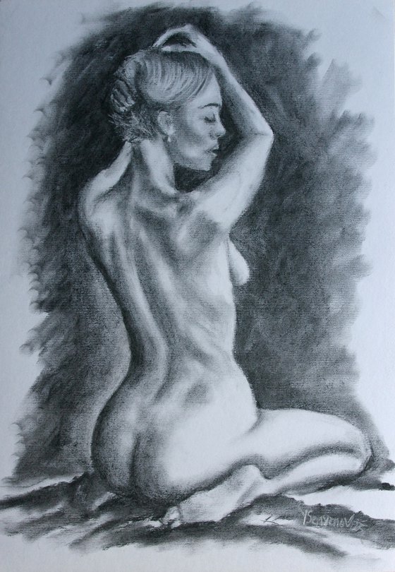 Female Figure #65 Charcoal