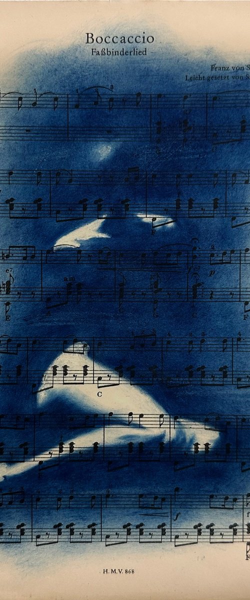 Muse №1 - Contemporary Nude Cyanotype by Julia Shilo