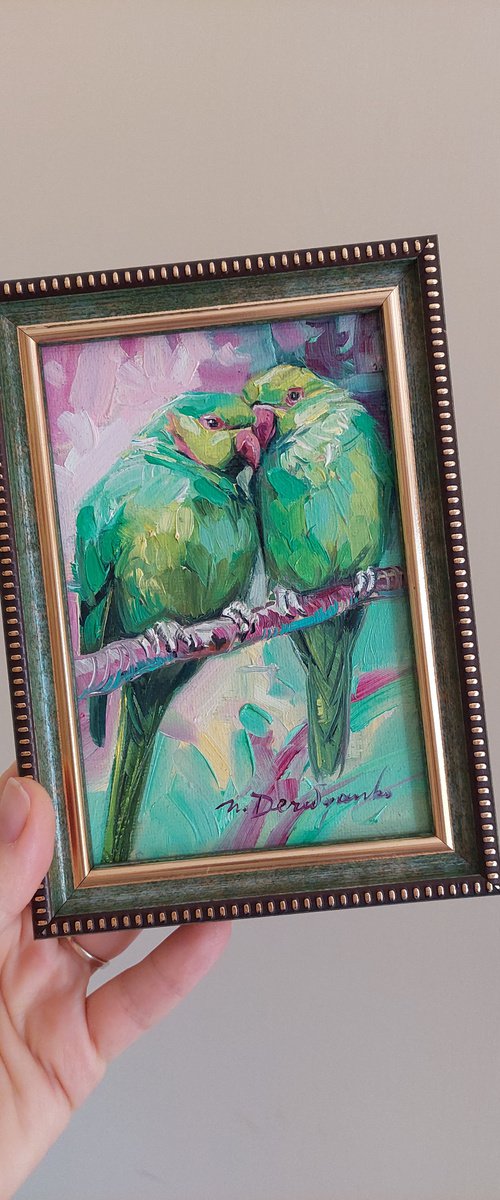 Parrots bird by Nataly Derevyanko