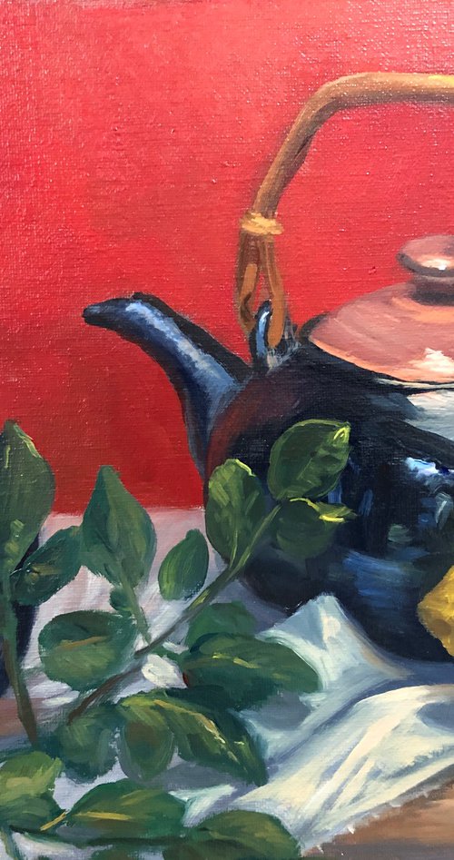 Lemon and Moringa Tea - still life by Christopher Vidal
