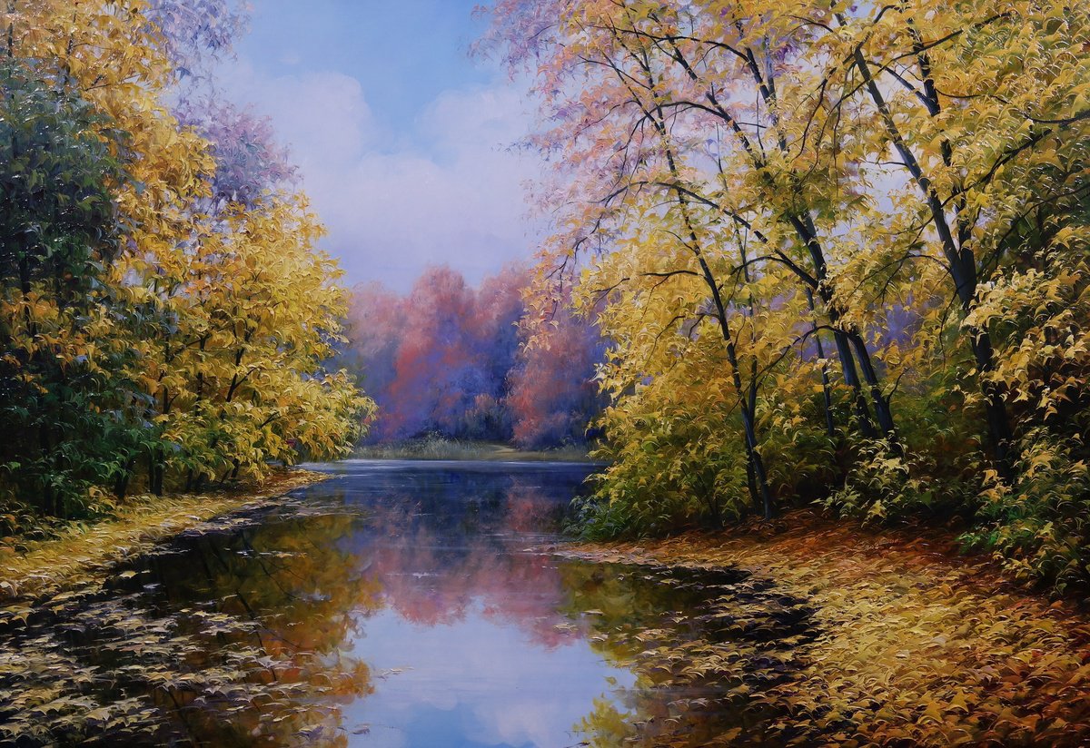 Autumn landscape by Gennady Vylusk