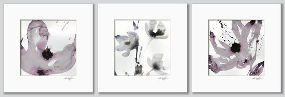 Organic Impressions Collection 17 - 3 Floral Paintings