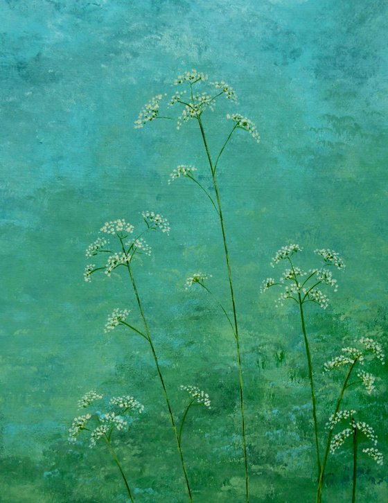 Cow Parsley with blue