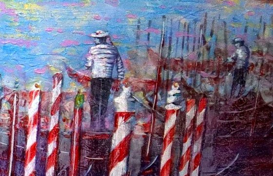 Golden Gondolas of the Venice Carnival