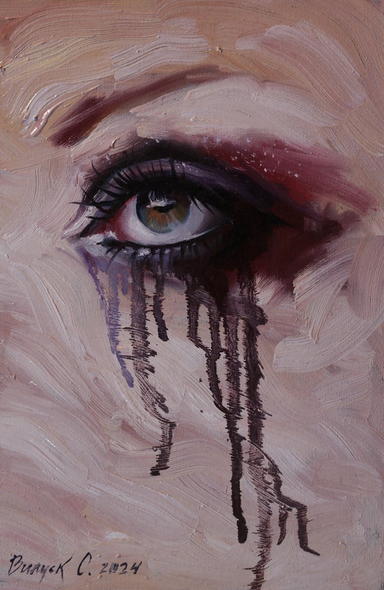 Impressionistic Portrait Oil Painting By Lena Vylusk, 8 X 12", "Hope", Original Artwork